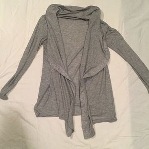 Gray Ribbed Cardigan